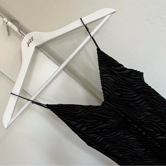 🤍 nwot | cami nyc | Raven Burnout Zebra Silk Midi Slipdress - Picture 2 of 9